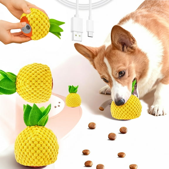 Risehigh Interactive Dog Toys Ball, 2 in 1 Dispensing Dog Puzzle Toy Puppy Enrichment Toys Food Dispenser Slow Feeder Pet Automatic Rolling Chase Toys to Keep Small Medium Large Dogs Cats Busy