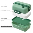 thumbnail image 3 of CSCHome Adult Bento Box Leakproof Bento Box Adult Lunch Box Bpa Free Green Bento Box Microwave, Dishwasher and Freezer Safe, 3 of 10