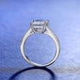 thumbnail image 3 of Anillo de plata de ley 925 para mujer, moda europea y americana, anillo de plata con diamantes anti-reales y cuatro garras de princesa cuadrada, joyería, 3 of 5