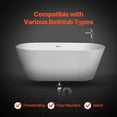 thumbnail image 2 of VEVOR Freestanding Tub Drain Rough-in Kit with 2 Brass Tail Pipes and PVC Adapter, 2 of 9