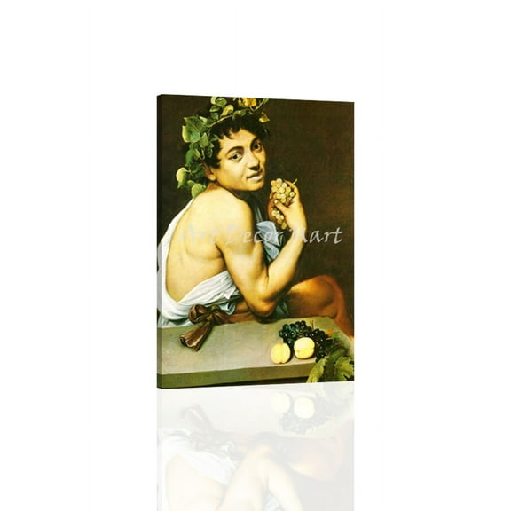 "The Young Bacchus, Caravaggio - CANVAS OR FINE PRINT WALL ART"