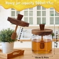 thumbnail image 6 of MARCHROSE Glass Honey Jar with Dipper Stick and Wood Lid, 17oz Honey Pot for Kitchen Storage, 6 of 6