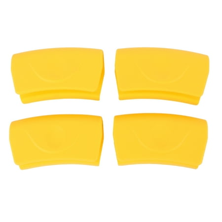 

4pcs Silicone Pot Handle Cover Anti-scald Grips Heat Resistant Pot Holder Protector Kitchen Tools (Yellow)