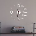 thumbnail image 1 of Agiferg DIY Wall Clock 3D Mirror Surface Sticker Home Office Decor Clock, 1 of 5