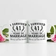 thumbnail image 3 of 41st Wedding Anniversary Mugs for Couple Husband Wife - I Survived 41 Years of Marriage and All I Got Was This Mug - 41 Year Anniversary 11 oz Coffee Mug for Him Her, 3 of 7