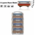 thumbnail image 5 of 1pcs 24 paquetes de 5 cuchillas compatibles con el kit de maquinilla de afeitar de repuesto Gillette Fusion Proglide Power, 5 of 5