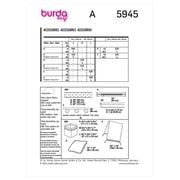 Burda Style Sewing Pattern 5945 - Home Accessories, Size: A (All Sizes One Envelope)