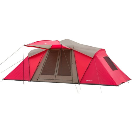 Ozark Trail 21′ x 10′ 3-Room Instant Tent with Awning, Sleeps 12
