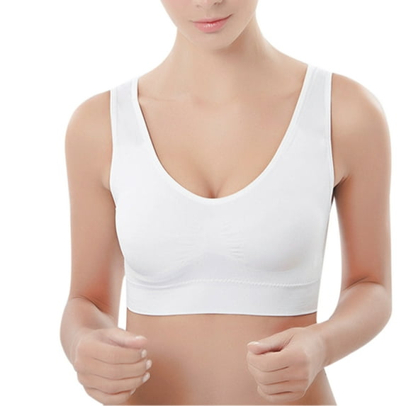Women Wirefree Seamless Sport Bra Girl Breathable Push Up Yoga Running Top