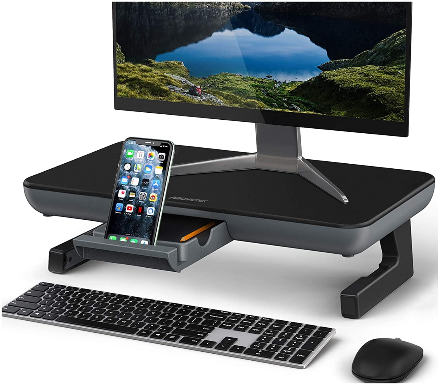 Monitor Stand Riser with Storage Drawer, AboveTEK Adjustable Laptop