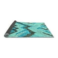 thumbnail image 2 of Ahgly Company Indoor Round Abstract Light Blue Modern Area Rugs, 4' Round, 2 of 4