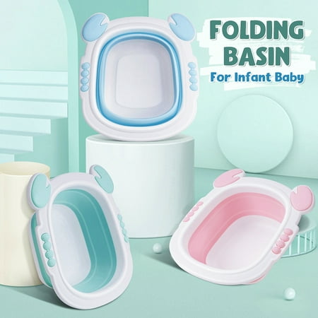 Baby Infant Folding Washbasin Collapsible Basin For Children Toddlers 