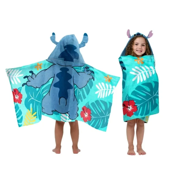 Stitch Kids Cotton Hooded Towel - Free, Fast Shipping