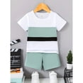 thumbnail image 3 of Toddler Boy Clothes Kids Teen Summer Short Sleeve T-Shirt and Shorts Outfit 2 Piece Sweatsuit Clothing Set 3-10T, 3 of 3