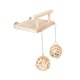 thumbnail image 3 of Jaula de madera para pájaros, loros, perchas, juguetes para hacer ejercicio, divertidos y emocionantes para masticar. con bola de ratán, 3 of 9