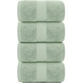 thumbnail image 6 of White Classic Luxury Bath Towels Large Pack of 4, Hotel Quality Bathroom Towel 27 x 54 Set, Light Green Shower Cotton Towels 4 Pack, Large Thick Plush Bath Towels 700 Gsm For Body, Hair, Mint Green, 6 of 8