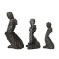 thumbnail image 5 of DecMode 6"W, 13"H Polystone Contemporary Sculpture, Black, 3-Piece, 5 of 7