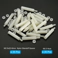 thumbnail image 3 of Uxcell M2.5x22+6mm Nylon Hex Spacer Standoffs PCB Standoff Screws Nuts, 1Set/50Pcs, 3 of 5
