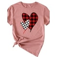 thumbnail image 2 of XCHQRTI Love Heart Shirt for Women Valentine's Day Tshirt Graphic Lovely Short Sleeve Tee, 2 of 3
