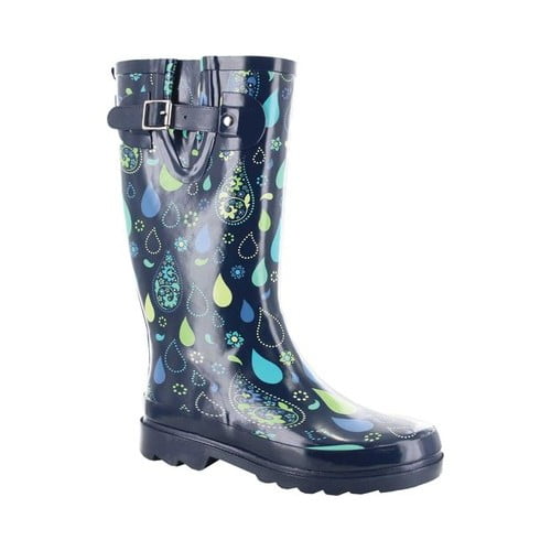 paisley rain boots