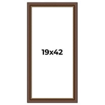 19x42 Copper and Brown Real Wood Picture Frame Width 2 inches | Interior Frame Depth 0.5 inches |