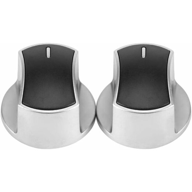 2 perillas de control universales para estufa de gas, repuesto de interruptor giratorio de metal, cerraduras de control de superficie de cocción, interruptor de horno nuevo, interruptor de 45°