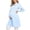 #0218-Blue, variant on Womens Maternity Workwear Long Sleeve Lapel Solid Nurse Coat with Multiple Pockets for Hospital