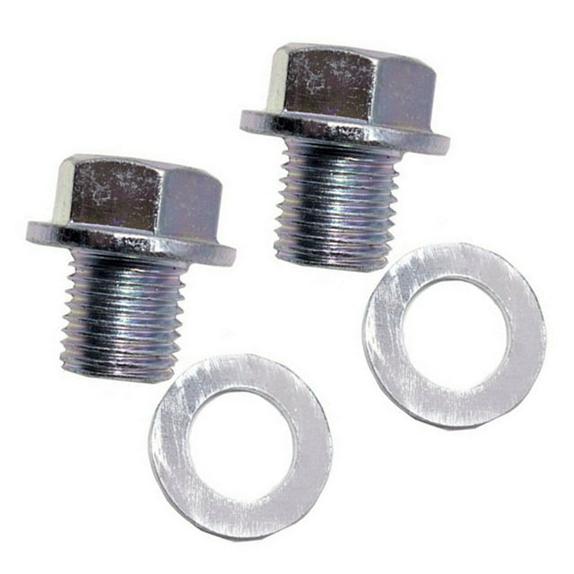 2X 90009-R70-A00 Bouchon de Vidange d'Huile Moteur avec Rondelle pour /,2 x Bouchon de Vidange d'Huile 2 x Rondelle,Argent