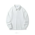 thumbnail image 2 of T-shirt Homme Manches Longues Col Doux Grande Taille Blanc Automne Taille XXXXXXXL, 2 of 4