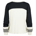 thumbnail image 3 of Women's '47 Cream Seattle Seahawks Double Header Curve Raglan Long Sleeve Crop Top, 3 of 3