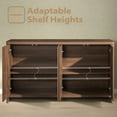 thumbnail image 3 of ARKANTOS 60" Sideboard Buffet Cabinet with 4 Ripple-Pattern Doors and Adjustable Shelves, Walunt, 3 of 9