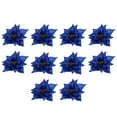 thumbnail image 3 of Viveous 10pcs Artificial Poinsettia Flowers for Christmas Tree Decorations, Wreaths, Holiday Ornaments, Festive Seasonal Floral Accents, 3 of 10