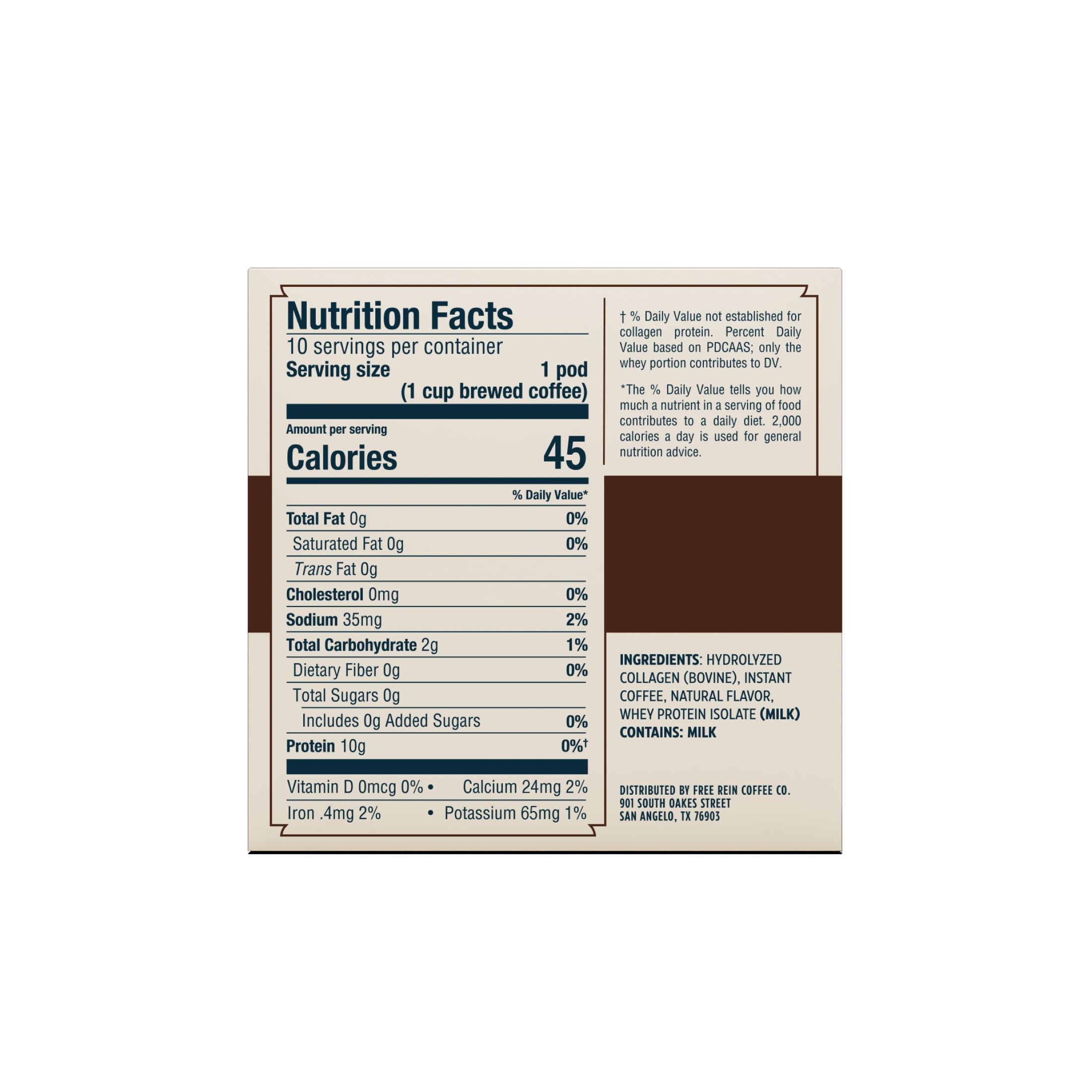 Free Rein Coffee Company Texas Pecan Protein Pods (10 Count)