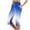 Blue, variant on Pull-On Capri Pants for Women Split Gradient Workout Leggings with Pockets Athletic Running Straight Capris White, M