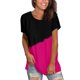 thumbnail image 2 of Gibobby Blusa de Trabajo de Manga Corta Camisetas holgadas para mujer, camisetas verano manga corta, camisetas informales túnica Yoga para entrenamiento, c(Rosa caliente,XL), 2 of 5