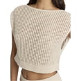 thumbnail image 4 of Mills by Millie Bobby Brown Women's Boxy Crochet Sweater Top, Sizes XXS-XXL, 4 of 5