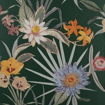 Fine Decor Calista Dark Green Tropical Floral Wallpaper