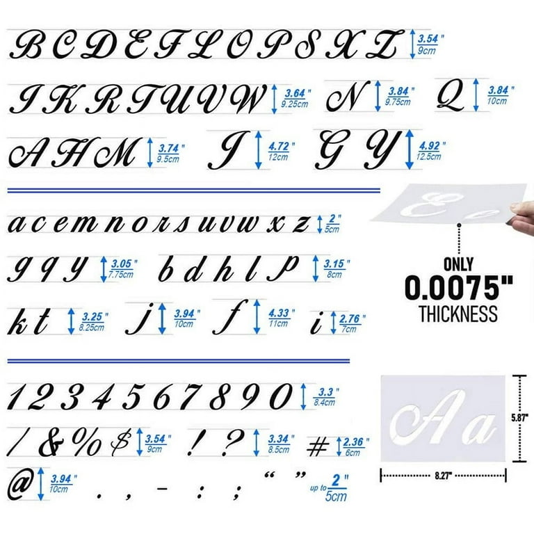 Set of 40 Letter Stencils for Painting, Reusable Plastic Stencils with Calligraphy Font - Walmart.com set-of-40-letter-stencils-for-painting-reusable-plastic-stencils-with-calligraphy-font-walmart-com