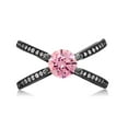 thumbnail image 2 of Gem Stone King 2.08 Ct Round Pink Zirconia 925 Sterling Silver Ring (Size 6), 2 of 4