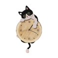 thumbnail image 4 of Reloj de pared con diseño de gato, decorativo, bonito adorno de pared, silencioso, para dormitorio infantil. Blanco y negro, 4 of 9
