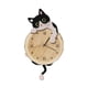 thumbnail image 4 of Reloj de pared con diseño de gato, adorno de péndulo, reloj decorativo, silencioso para comedor Blanco y negro, 4 of 9