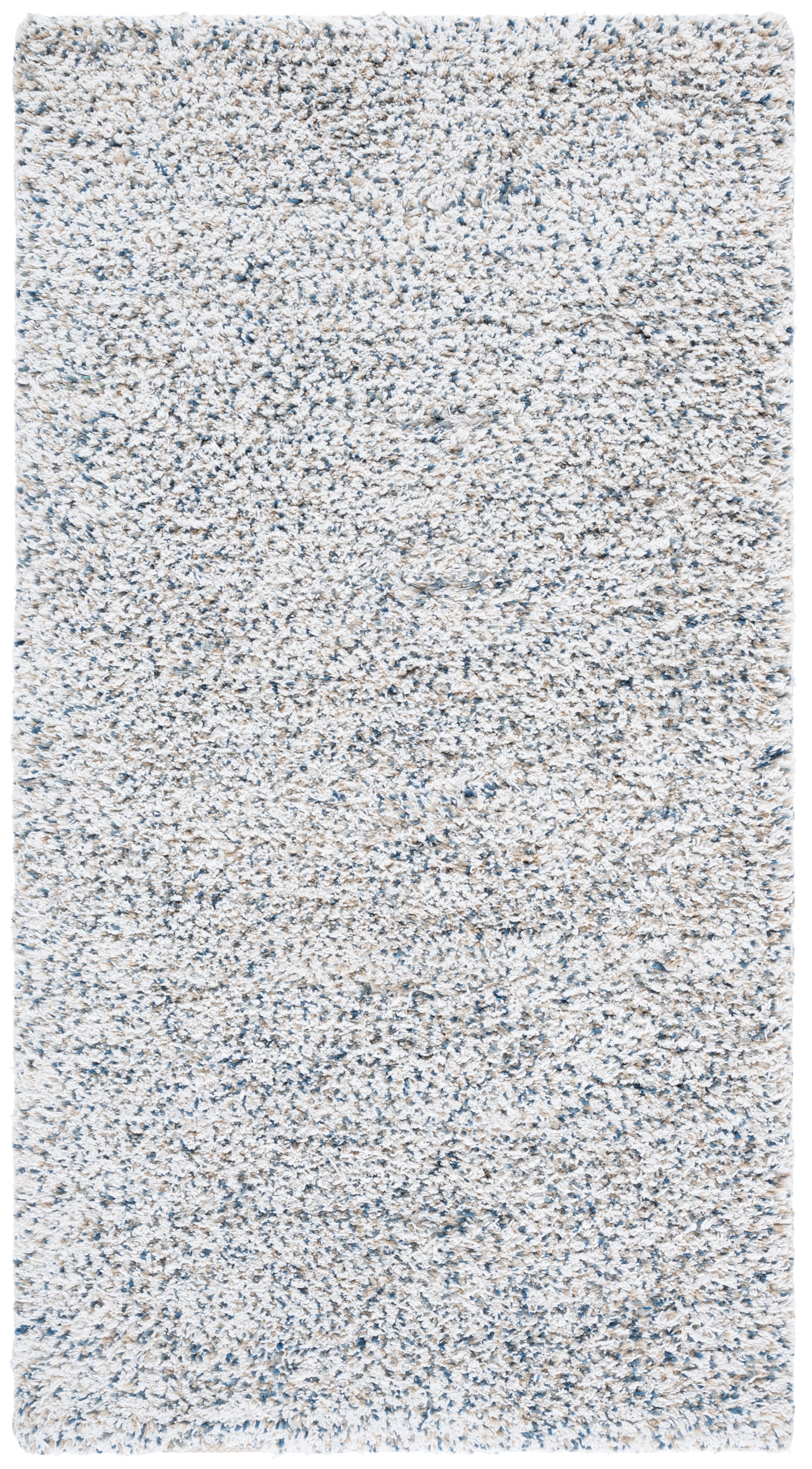 SAFAVIEH Berber Deena Distressed Area Rug, Ivory/Blue, 4' x 6'