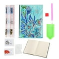 thumbnail image 1 of Cuaderno de pintura con diamantes 5D, diario de bordado, 50 páginas, diseño de mariposas y flores, regalo de arte con diamantes DIY, 1 of 12