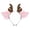 A003- Pink, variant on Christmas Headband, Antler Headband, Furry Reindeer Antlers, Plush Headband, 10 X 9 Inch Lightweight Metal Headband for Christmas Holiday Gatherings and Events