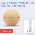 thumbnail image 4 of 5/8 Inch Small Wood Balls, Pack of 100 Wooden Balls for Crafts and DIY Project, Hardwood Birch Wood Balls, by Woodpeckers, 4 of 8