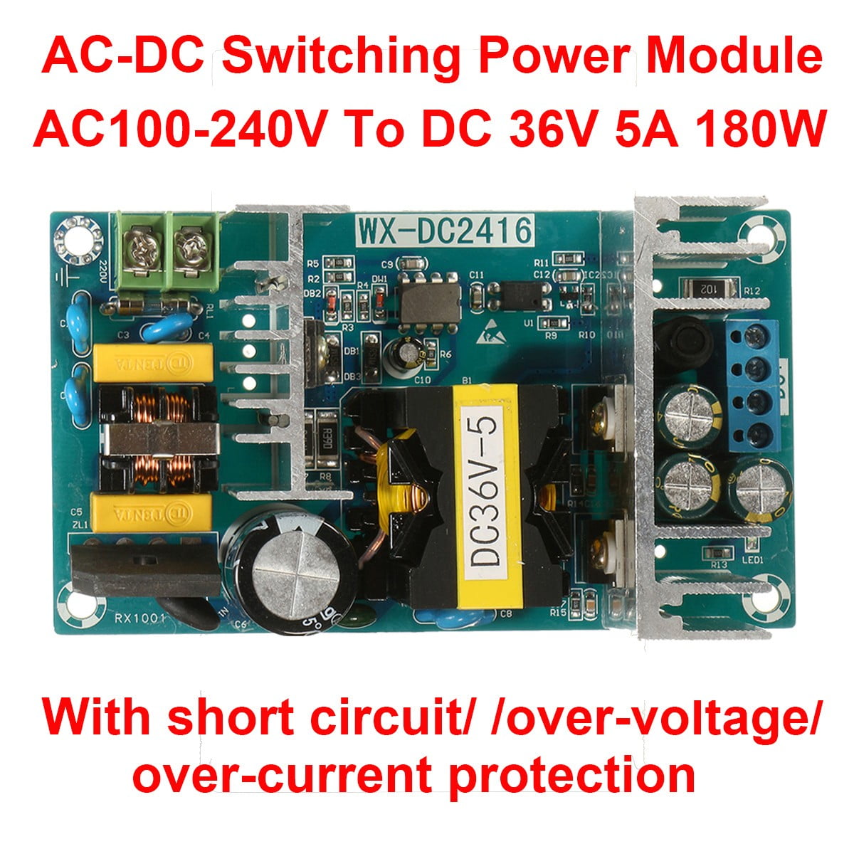AC-DC Inverter 110v-240v To 36V 5A 180W Switching Power Supply ...