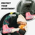 thumbnail image 4 of Easygdp Hungry Tyrannosaurus Car Kick Mat Seat Cover 2 Pcs Anti-Kick Pockets Storage Mat Back Seat Cover Car Seat Protector, 4 of 8