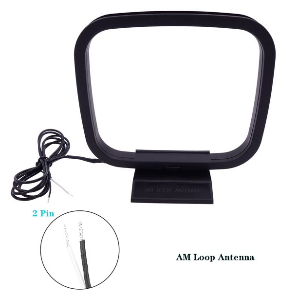 AM Loop Antenna 2 Pin Twin Lead Bare Wire Connector Adapter Cable AM