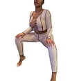 thumbnail image 3 of Faithtur Femmes? 2 Pièces Tenues, Manches Longues Lacées Crop Tops + Pantalons, 3 of 10