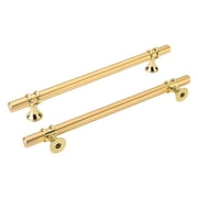 Homdiy 15Pack Gold Cabinet Pulls Brushed Brass Hardware Cabinet Handles Gold Drawer Pulls for Kitchen Cabinets, Dresser Drawers, 5inch Hole Center
